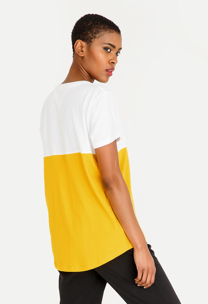 Tommy Hilfiger - Short Sleeve Tee Yellow and White