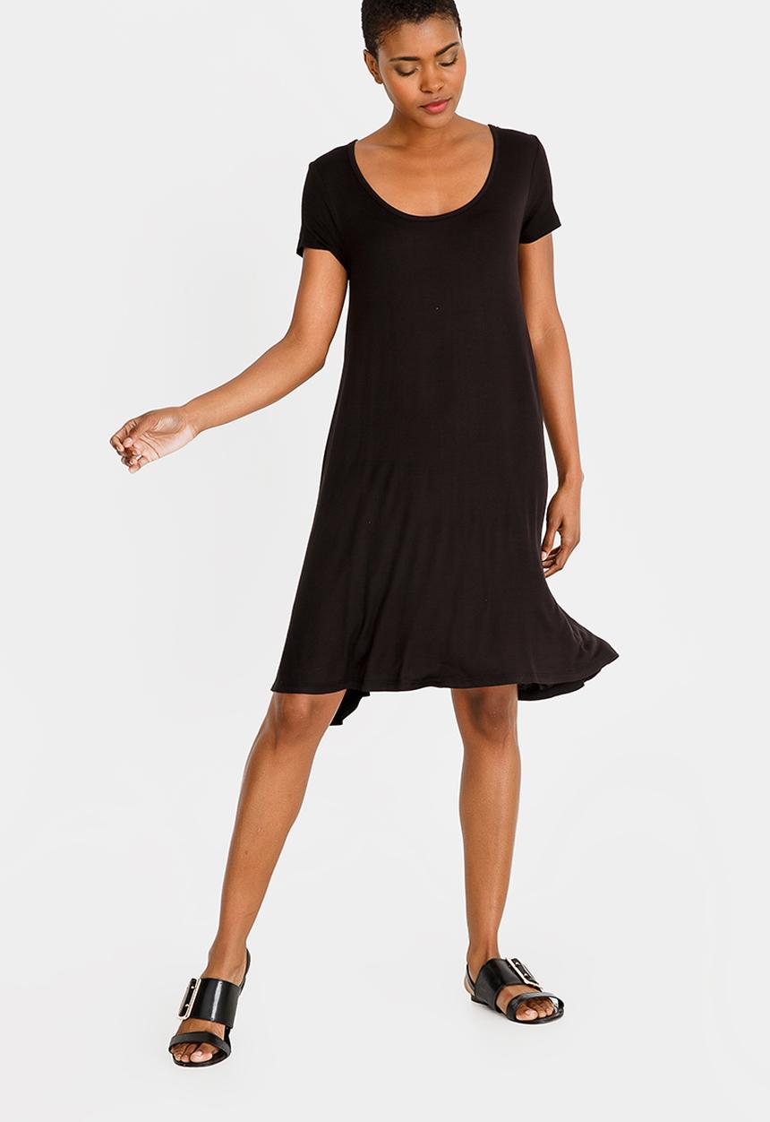 Brave Soul - Easy Stretch Swing Dress Black