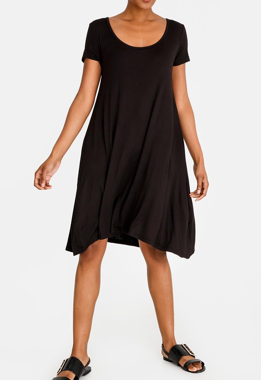 Brave Soul - Easy Stretch Swing Dress Black