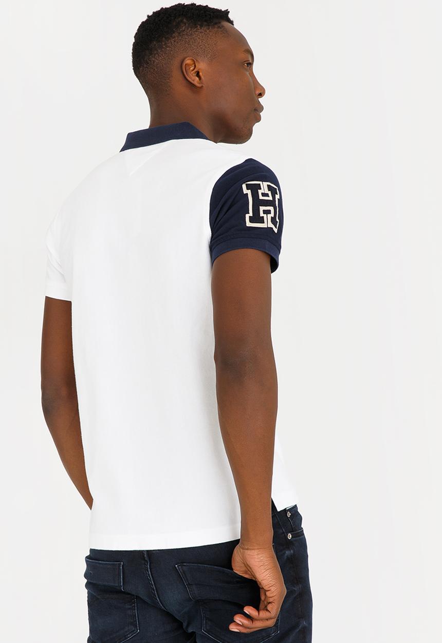Tommy Hilfiger - Badge Polo Golfer Blue and White