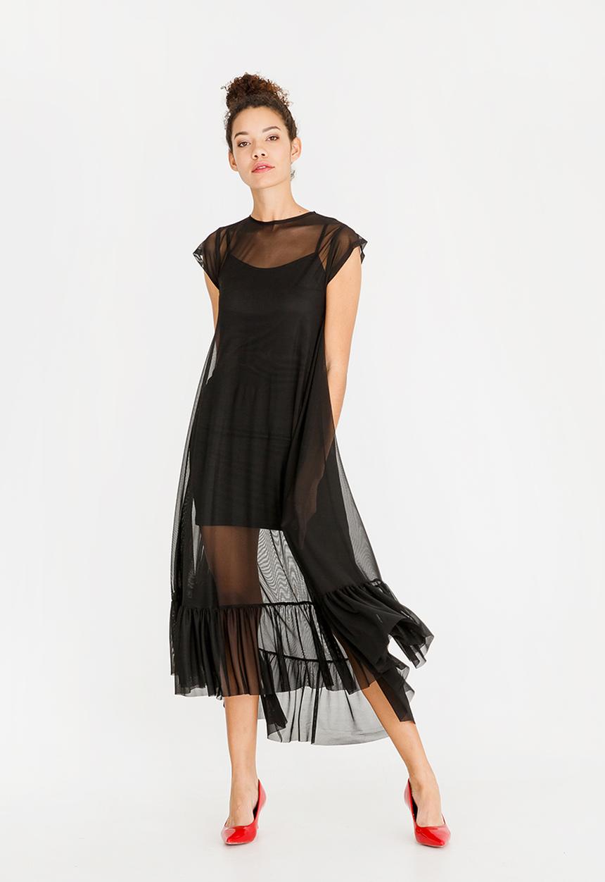 STYLE REPUBLIC - Oversized Volume Dress Black