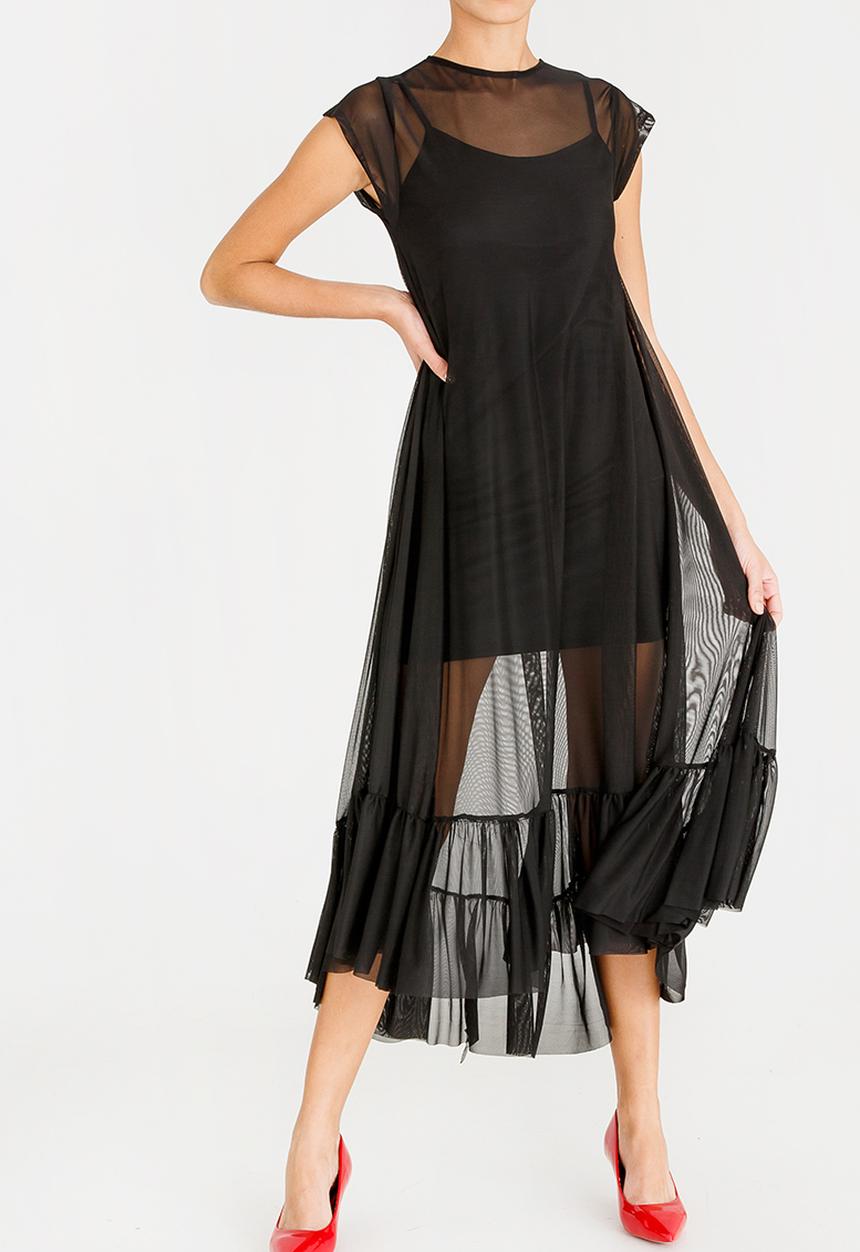 STYLE REPUBLIC - Oversized Volume Dress Black