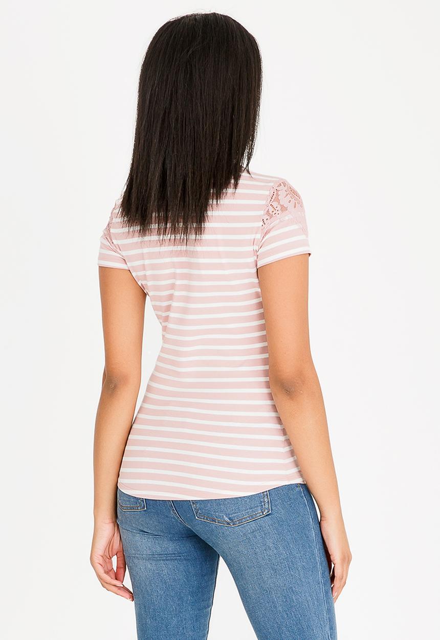SISSY BOY - Rira Stripe One Up Top Pale Pink