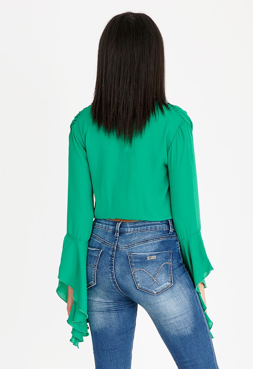 SISSY BOY - Love You Wrap Blouse Green
