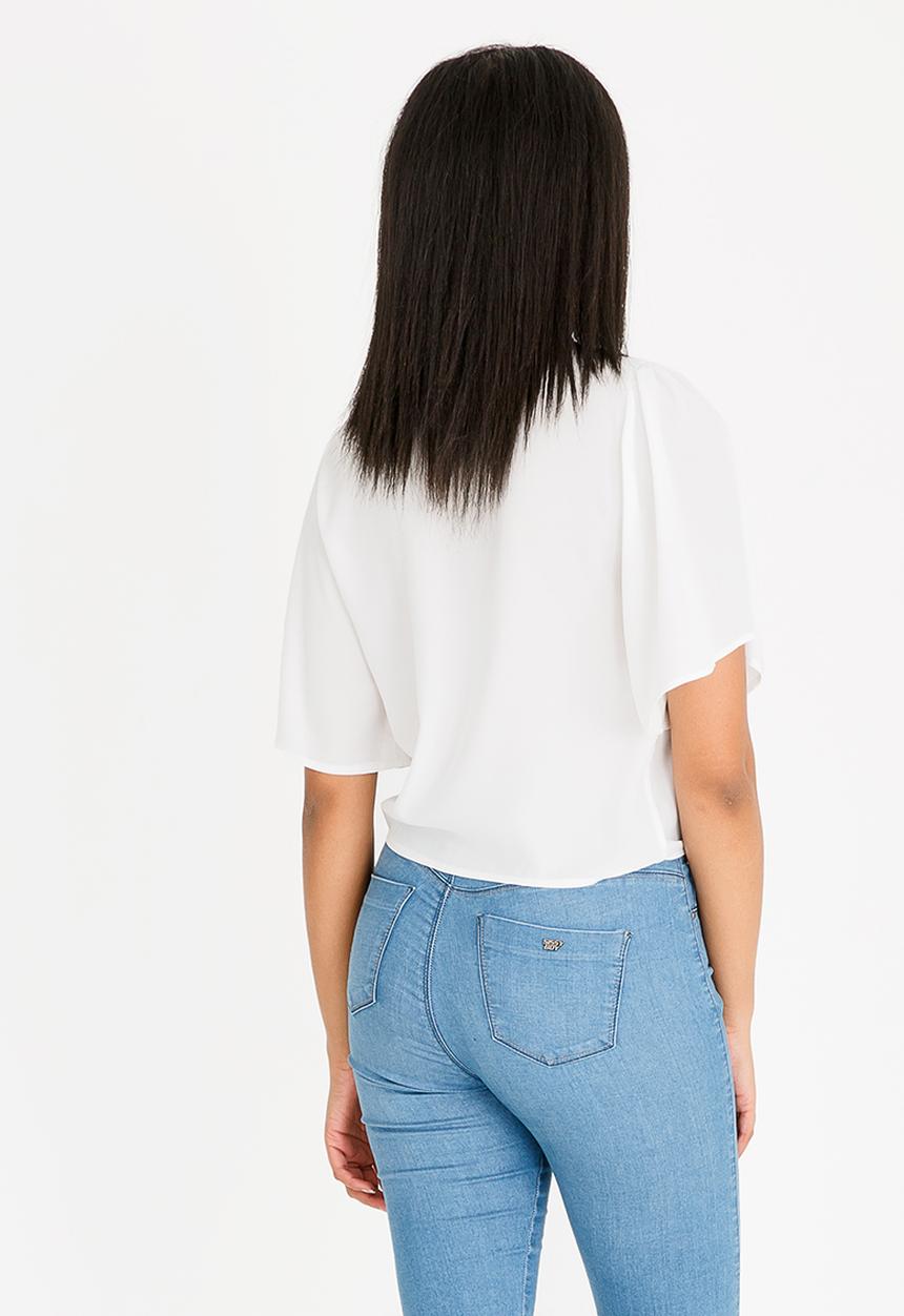 SISSY BOY - Tie Detail Blouse Off White
