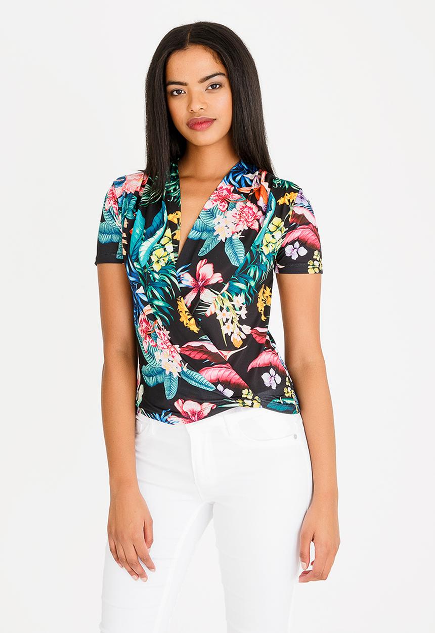 SISSY BOY - Crazy Times Printed Wrap Top Multi-colour