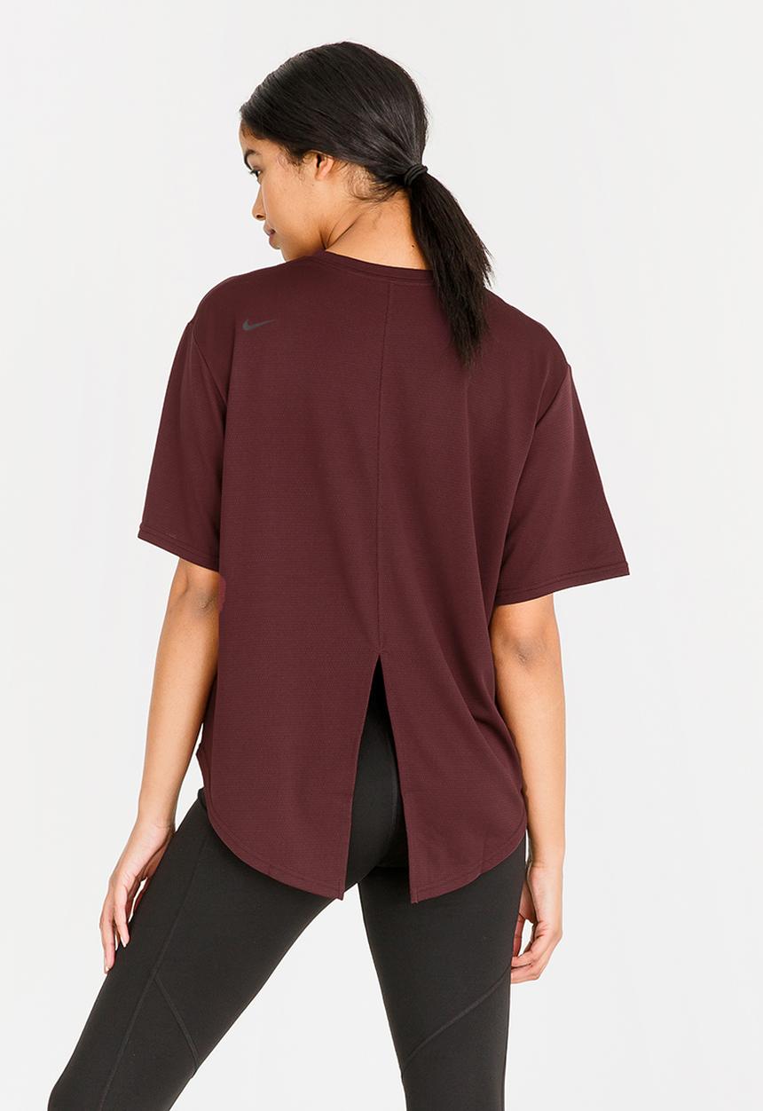 Nike - Nike Dry Short Sleeve Training Top Burgundy