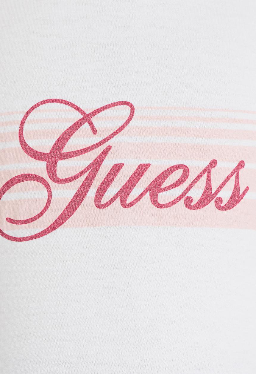 GUESS - Lined Guess Tee White