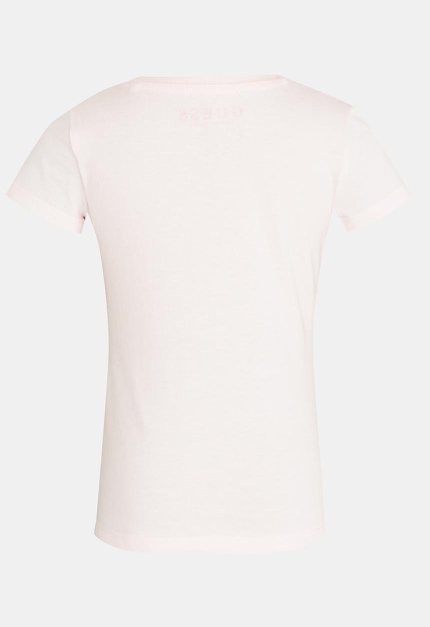 GUESS - Lined Guess Tee Pale Pink