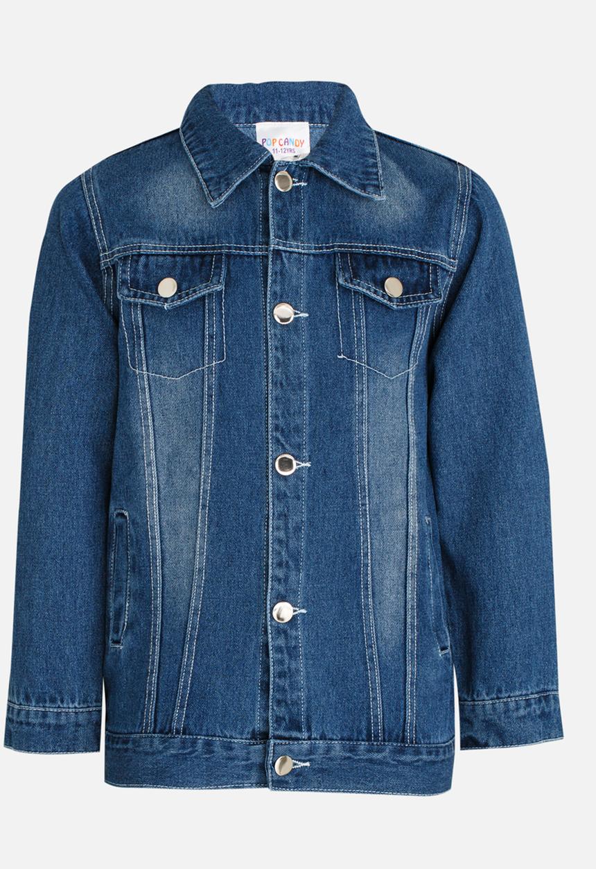 Pop Candy - Relaxed Denim Jacket Blue