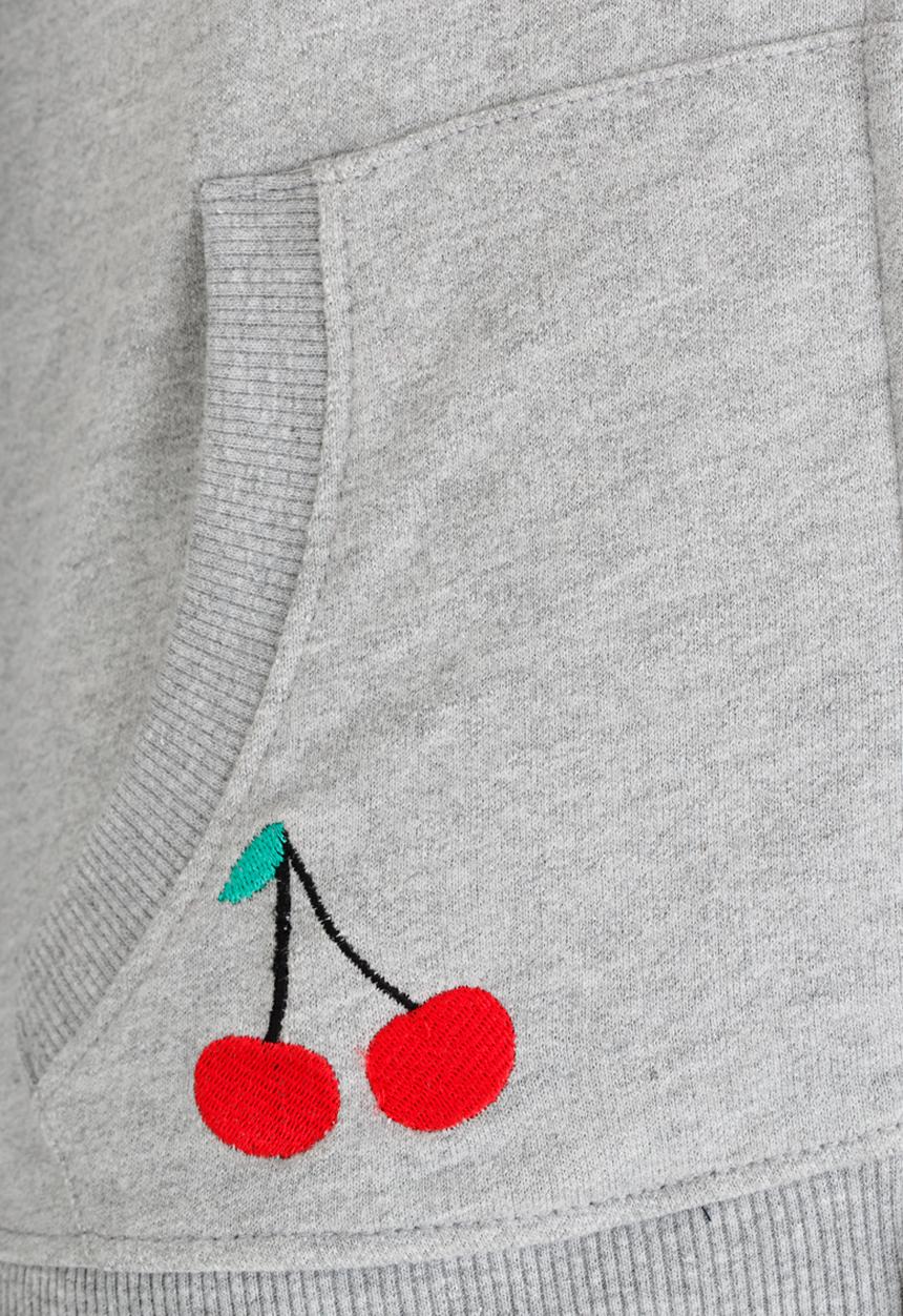 MINOTI - Basic Fleece Zip Thru Hoodie Grey