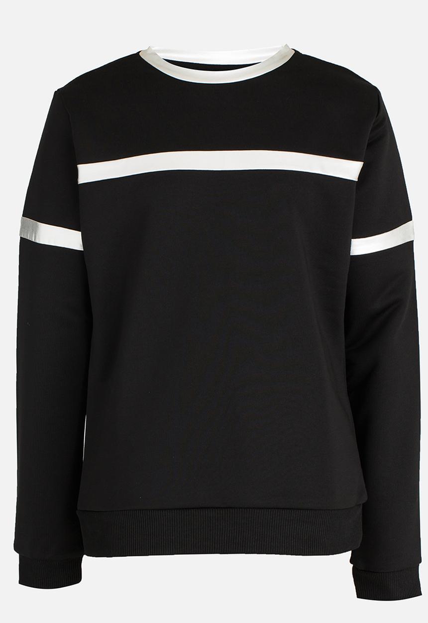 Name It - One Striped Sweater Black