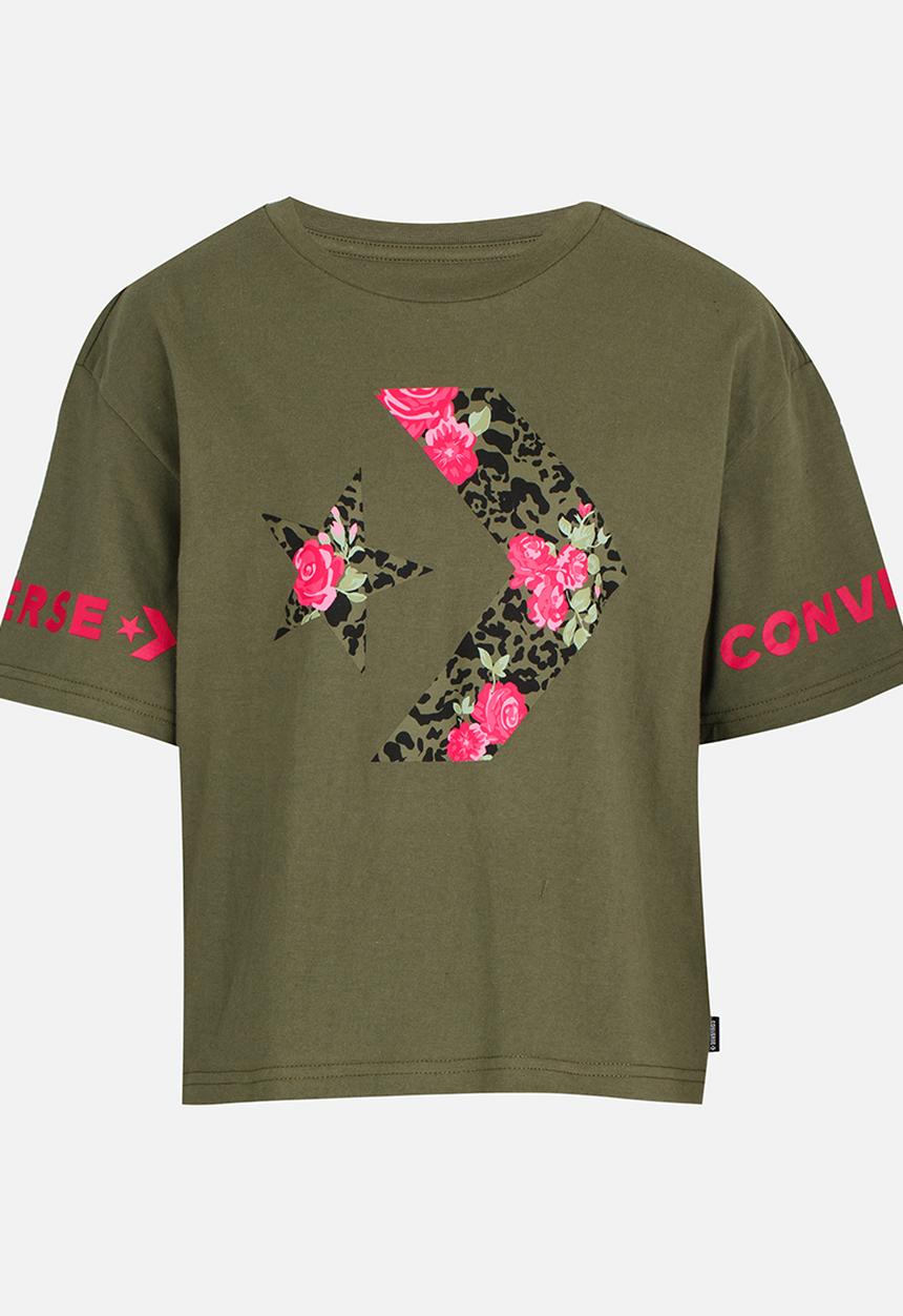 Converse - Converse Print Fill Star Chevron Tee Khaki Green