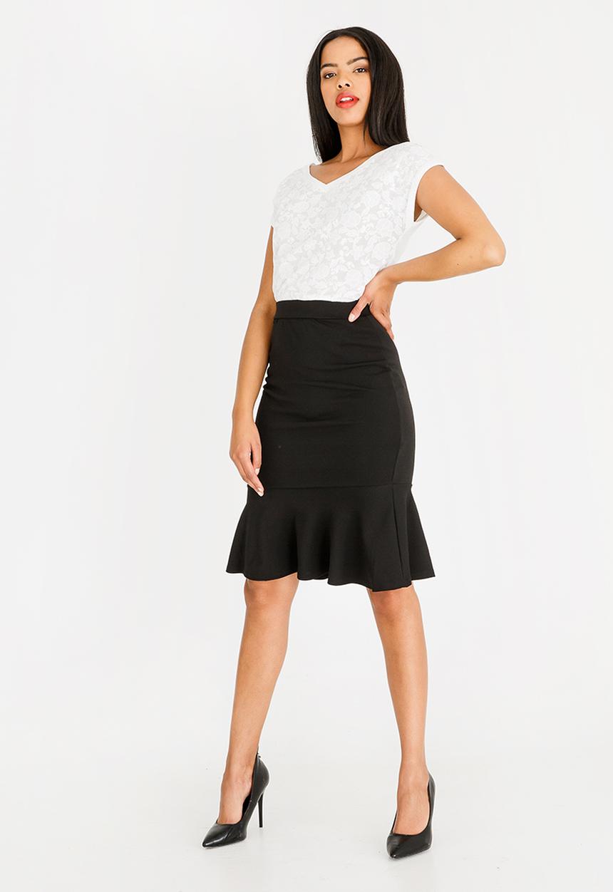edit - Peplum skirt - black