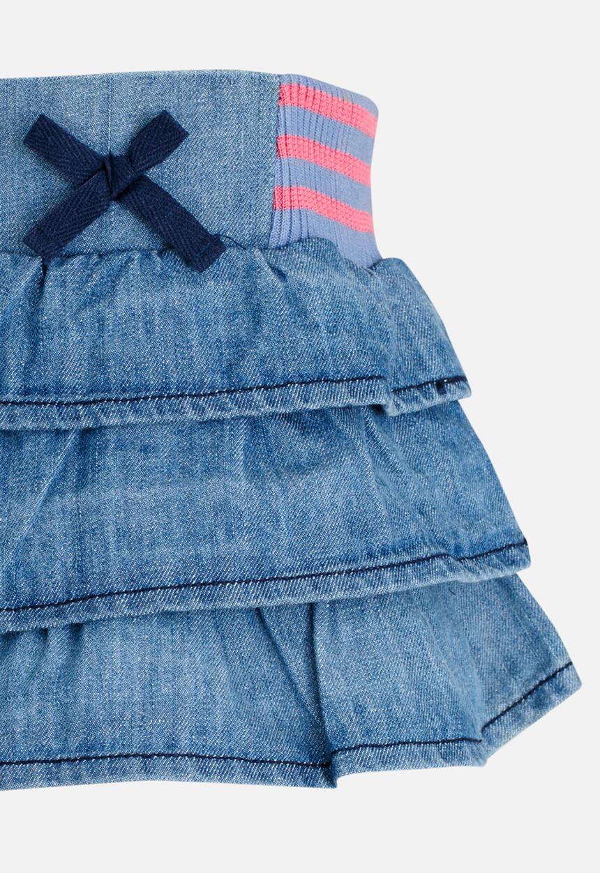Pop Candy - Denim frill skirt - blue 