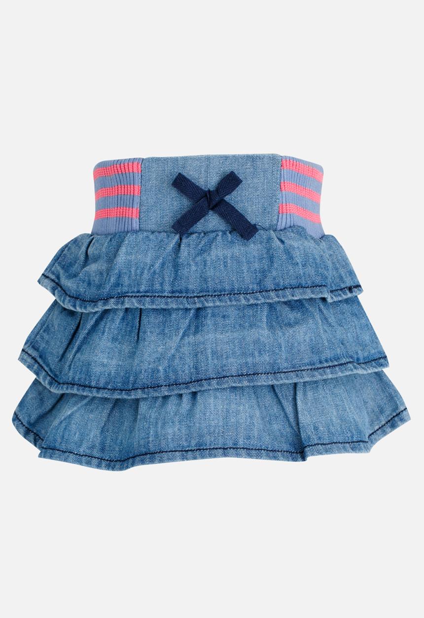 Pop Candy - Denim frill skirt - blue 
