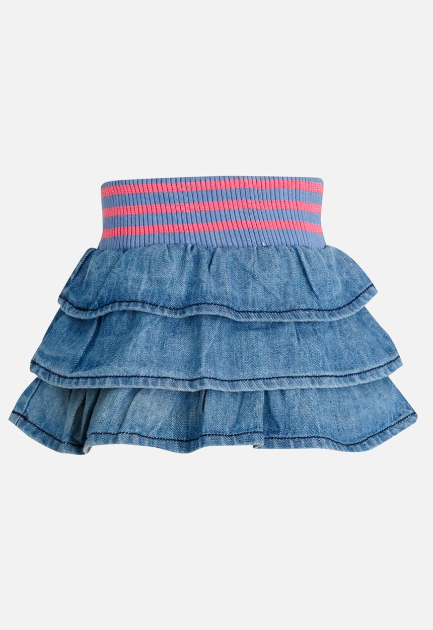 Pop Candy - Denim frill skirt - blue 