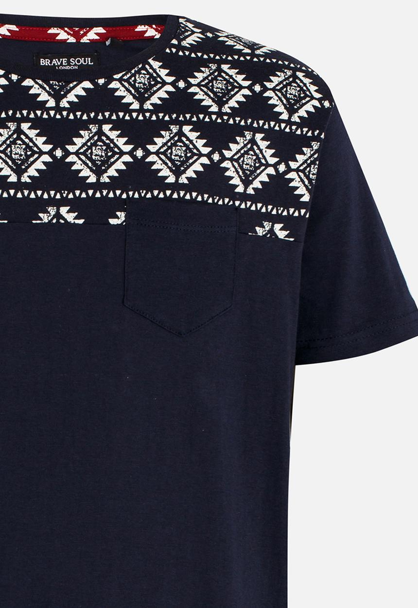 Brave Soul - Crew Neck T-shirt Navy