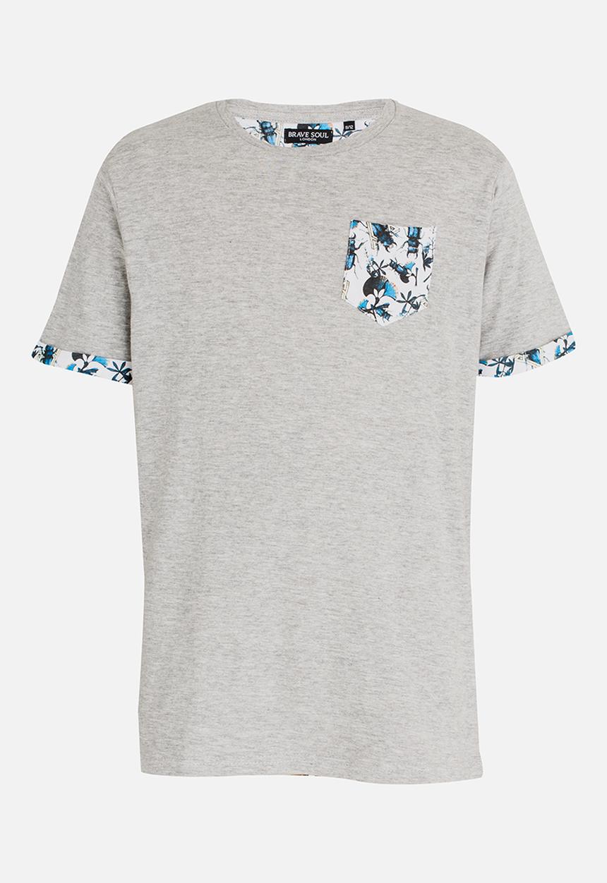 Brave Soul - Crew Neck T-shirt Mid Grey