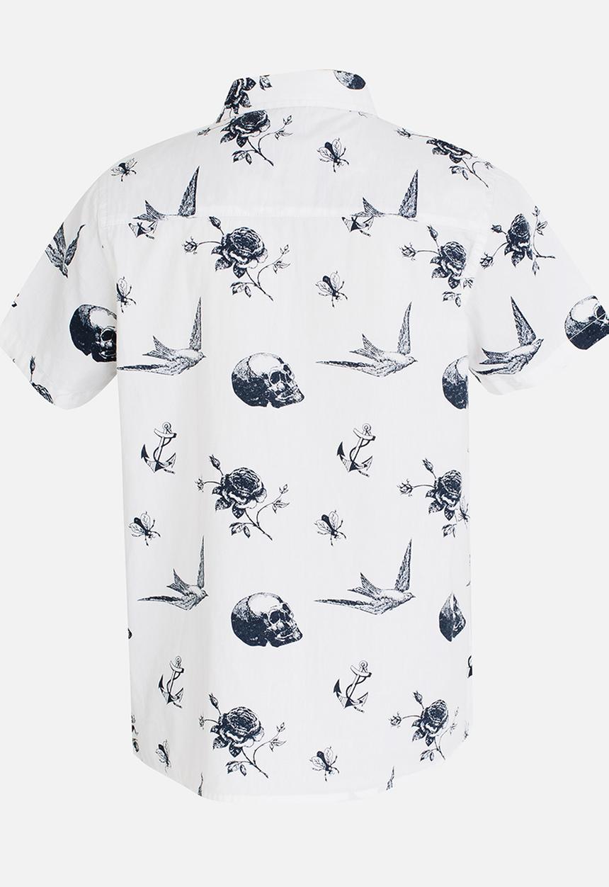 Brave Soul - Printed Shirt White