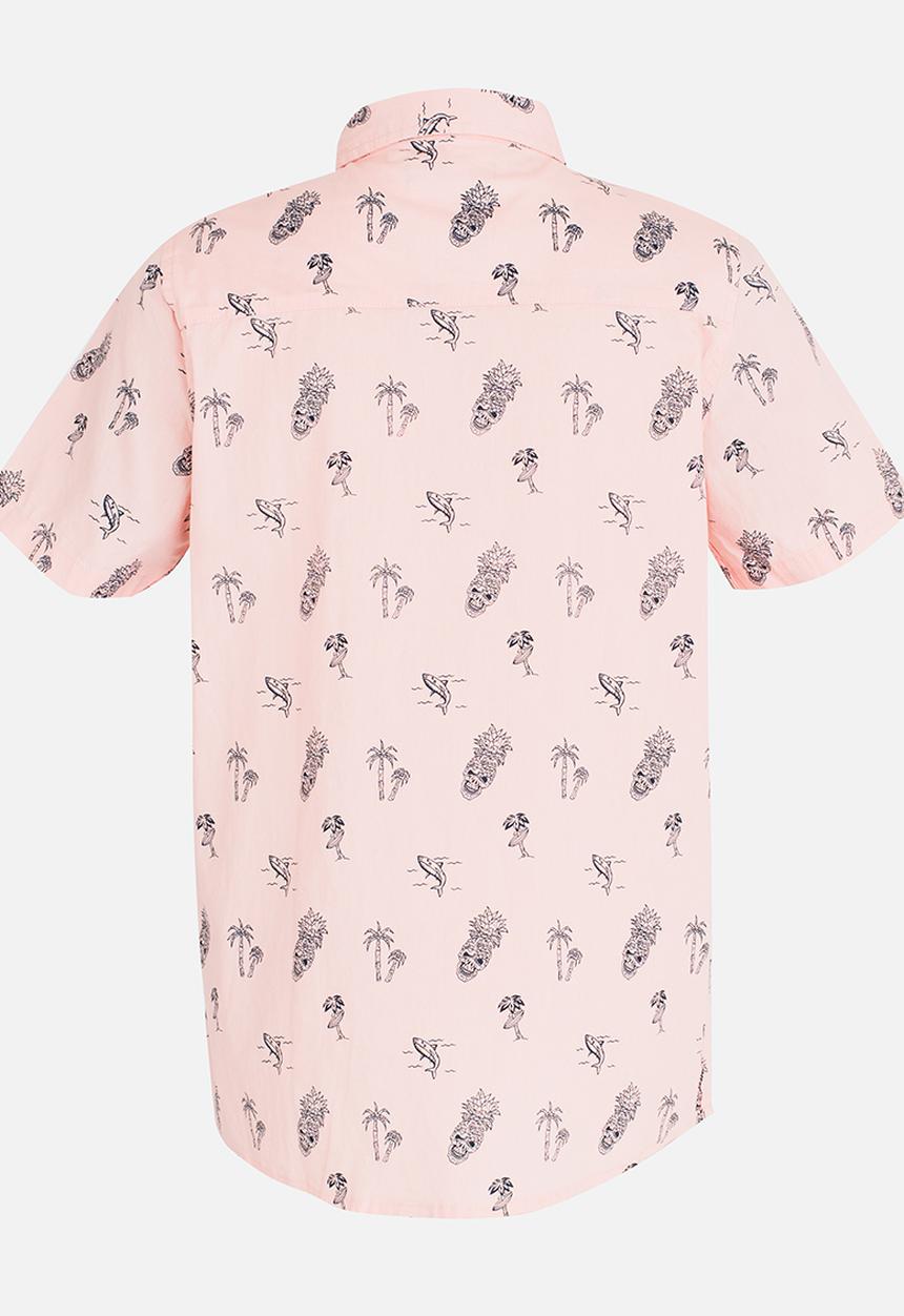 Brave Soul - Printed Shirt Mid Pink