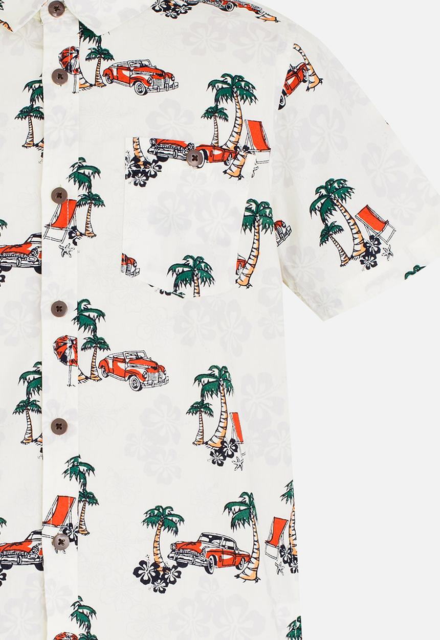 Brave Soul - Printed Shirt Milk