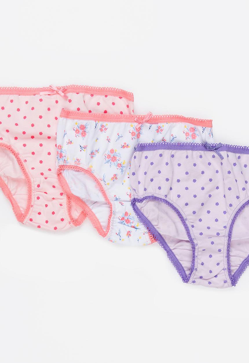 MINOTI - 5 Pack Floral AOP Bikini Briefs Multi-colour