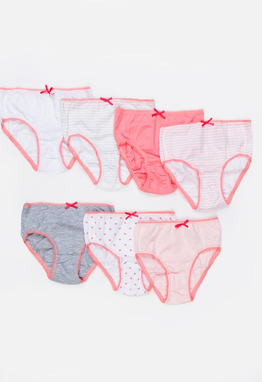 MINOTI - 7 Pack Bow Detail Bikini Briefs Multi-colour