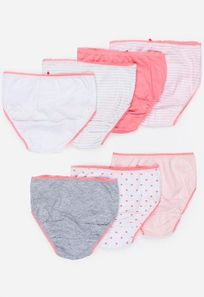 MINOTI - 7 Pack Bow Detail Bikini Briefs Multi-colour