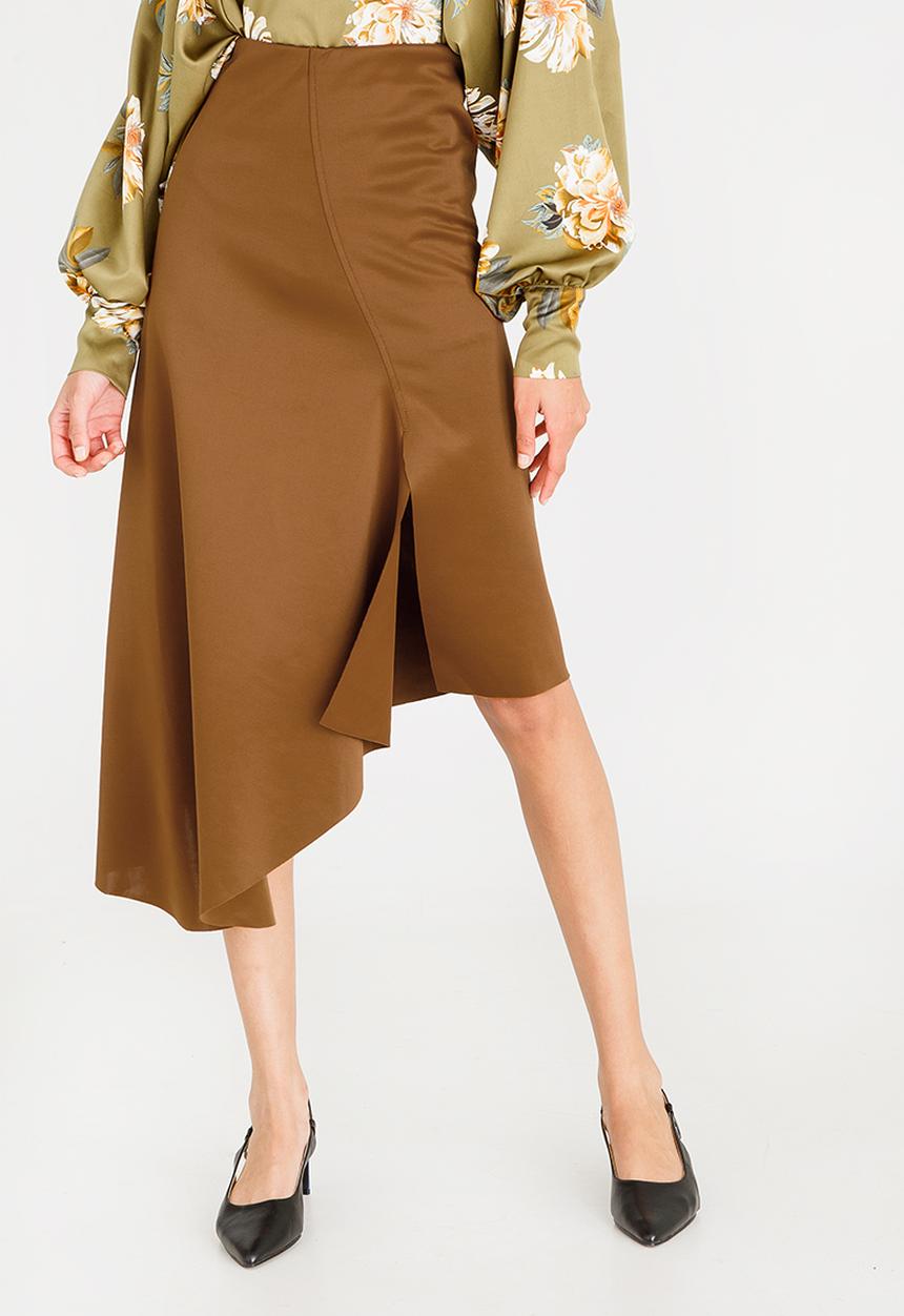STYLE REPUBLIC - Asymmetrical Skirt Camel