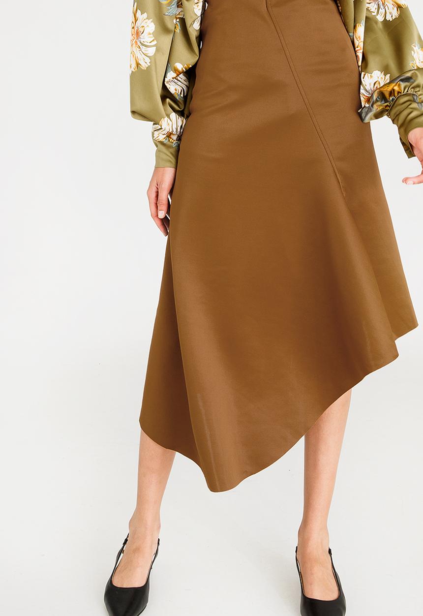 STYLE REPUBLIC - Asymmetrical Skirt Camel