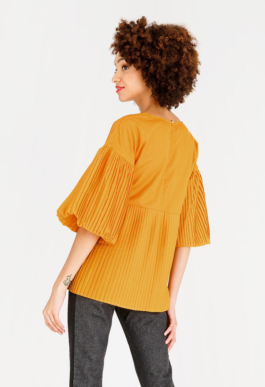 STYLE REPUBLIC - Pleat Detail Blouse Yellow