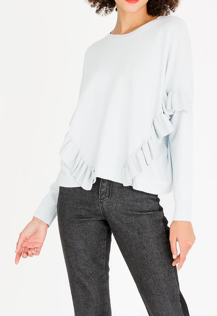 ONLY - Ginny Ruffle Top Pale Blue