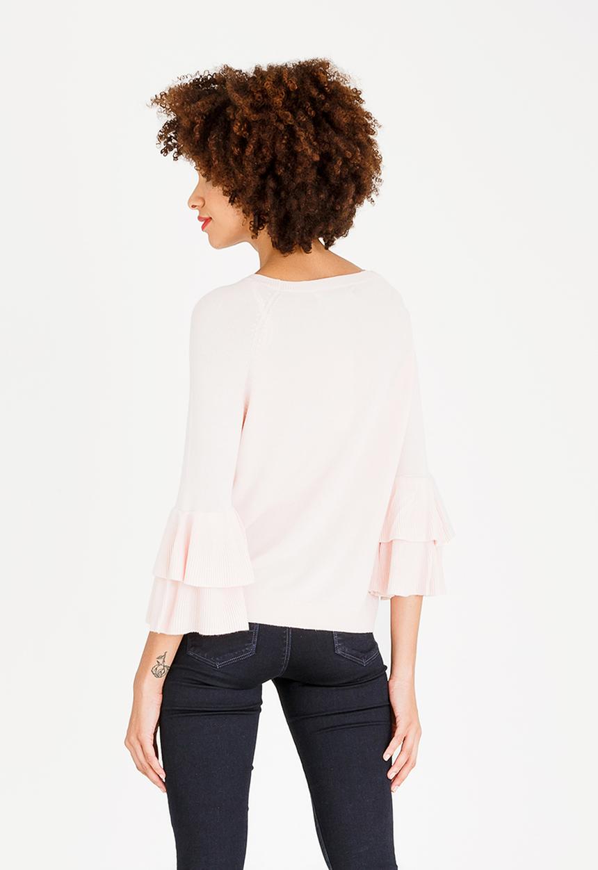 ONLY - Mila Ruffle Top Pale Pink
