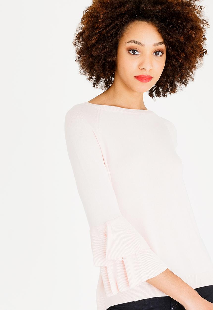 ONLY - Mila Ruffle Top Pale Pink