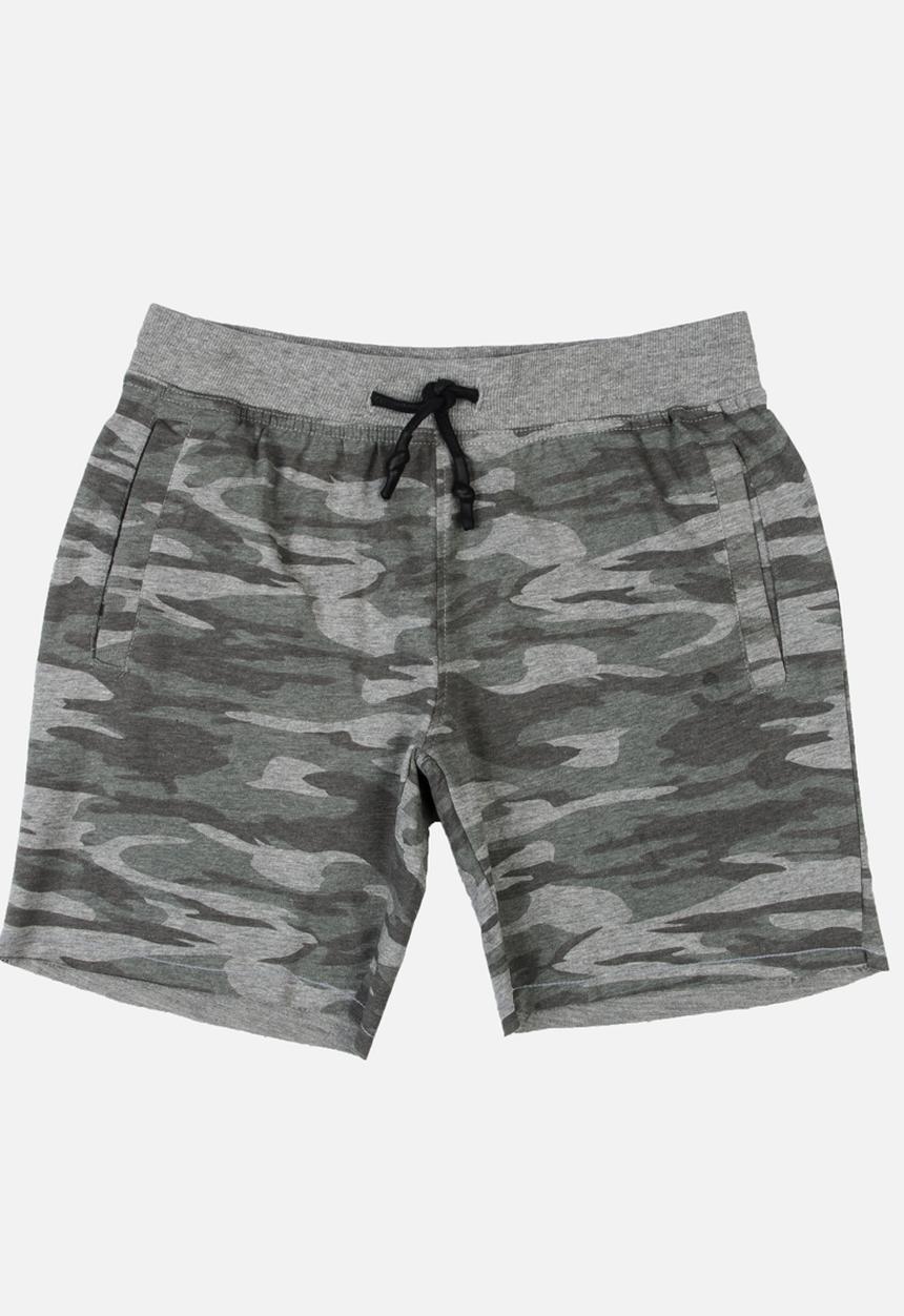Brave Soul - Printed Shorts Charcoal