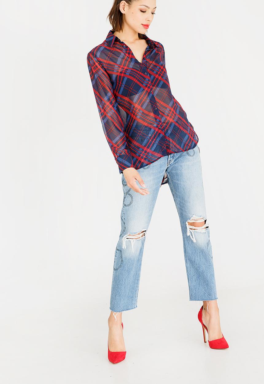 STYLE REPUBLIC - Sheer Shirt Navy