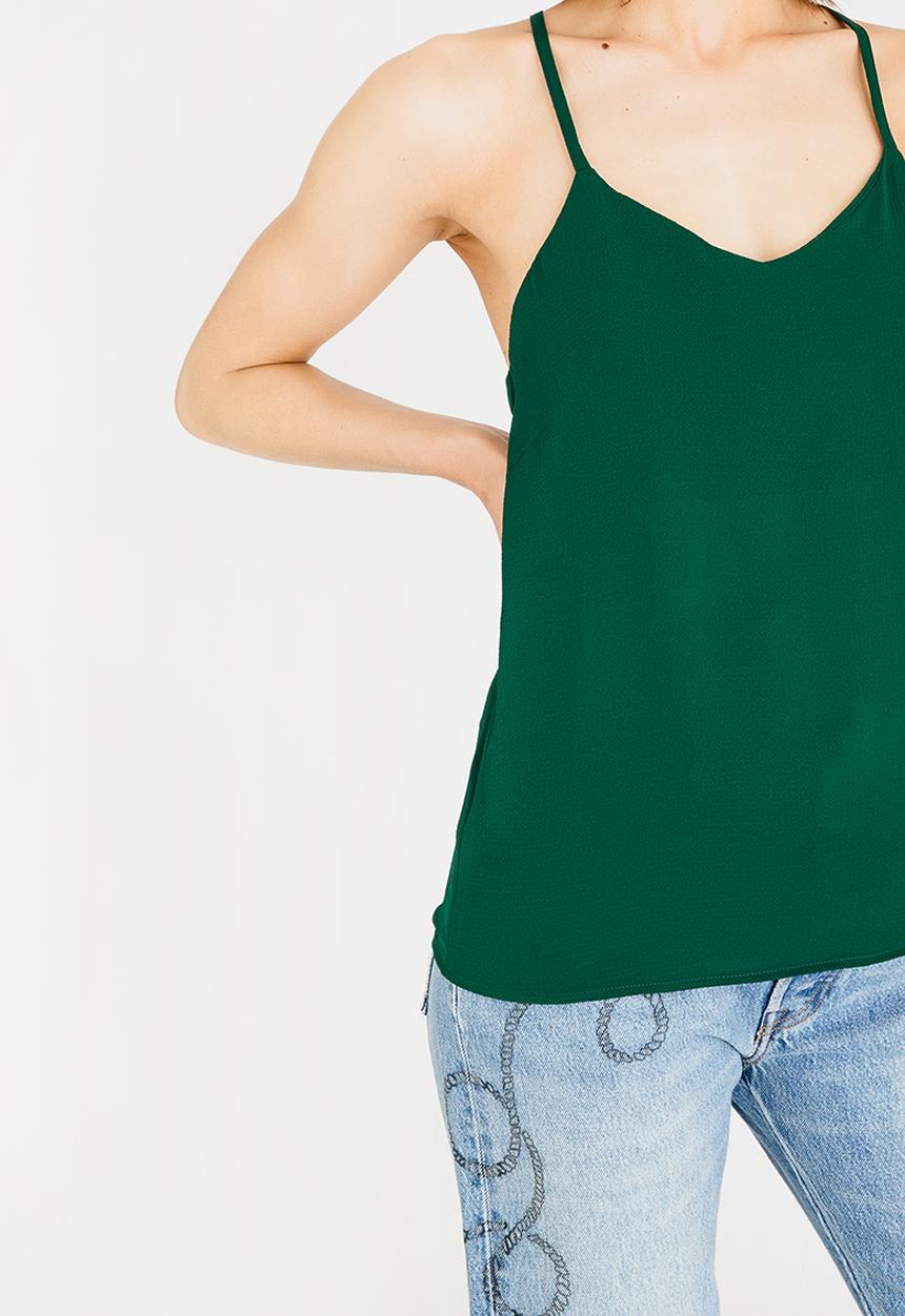 STYLE REPUBLIC - Back Detail Cami Dark Green