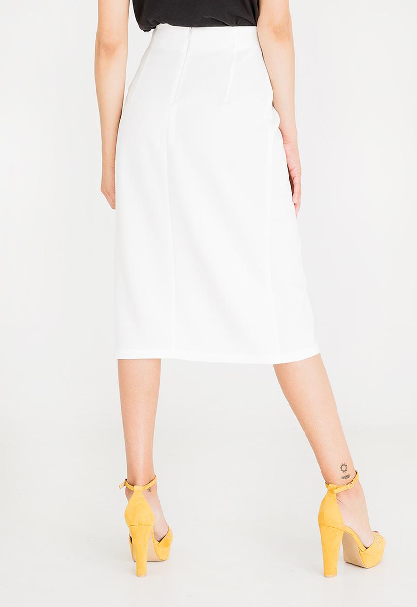 STYLE REPUBLIC - Wrap Midi Skirt Off White