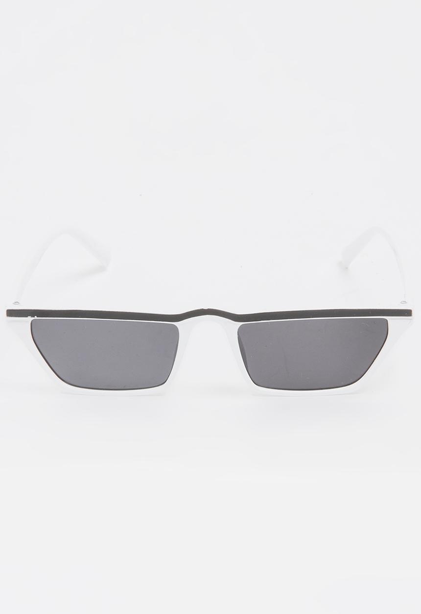 STYLE REPUBLIC - Slim Rectangle Sunglasses White