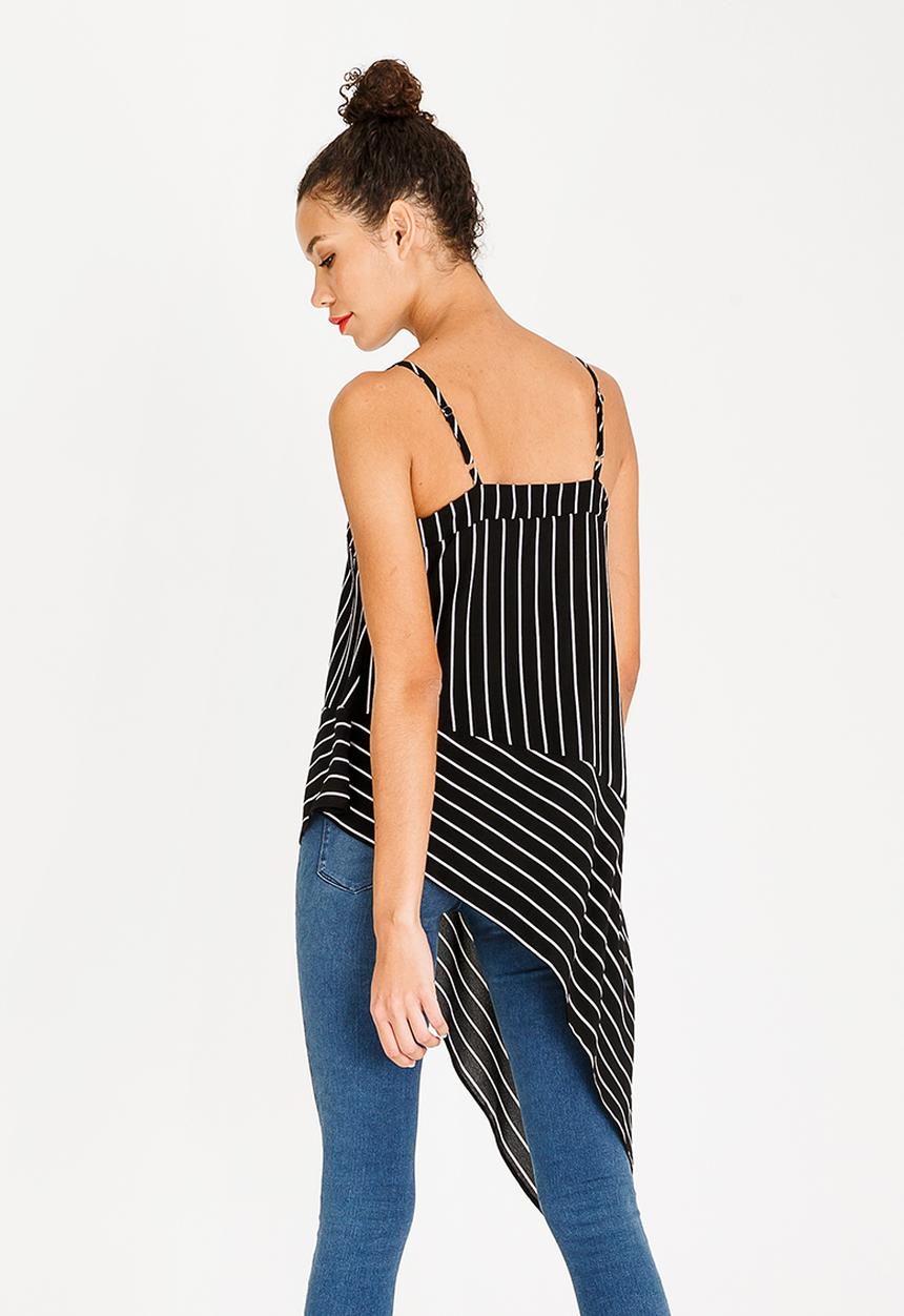 STYLE REPUBLIC - Asymmetrical Cami Black
