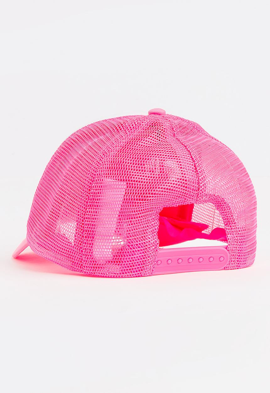 MINOTI - Baseball Glitter Print Neon Peak Cap Cerise Pink