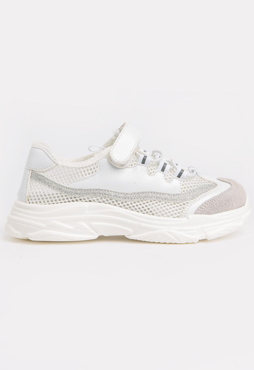 Pop Candy - Glitter Mesh Sneaker White