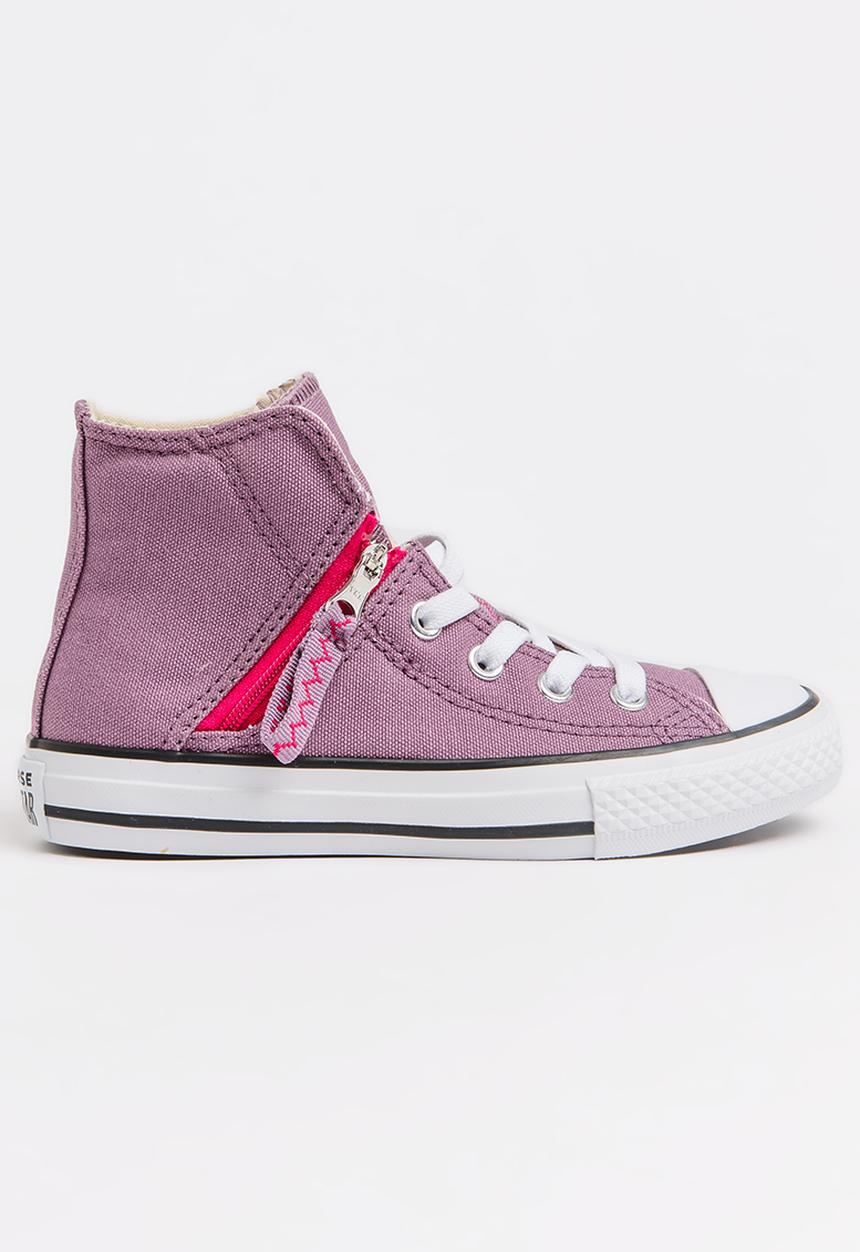 Converse - Chuck Taylor All Star Pull Zip  Sneaker Mid Purple