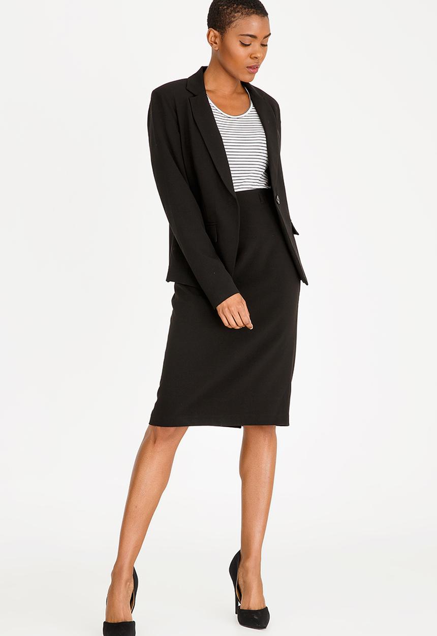edit - Regular fit blazer - black 