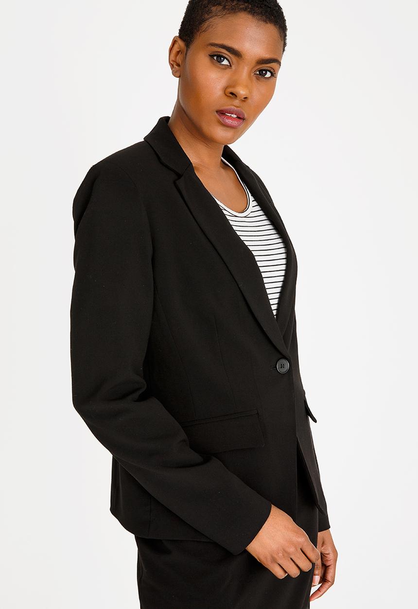 edit - Regular fit blazer - black 
