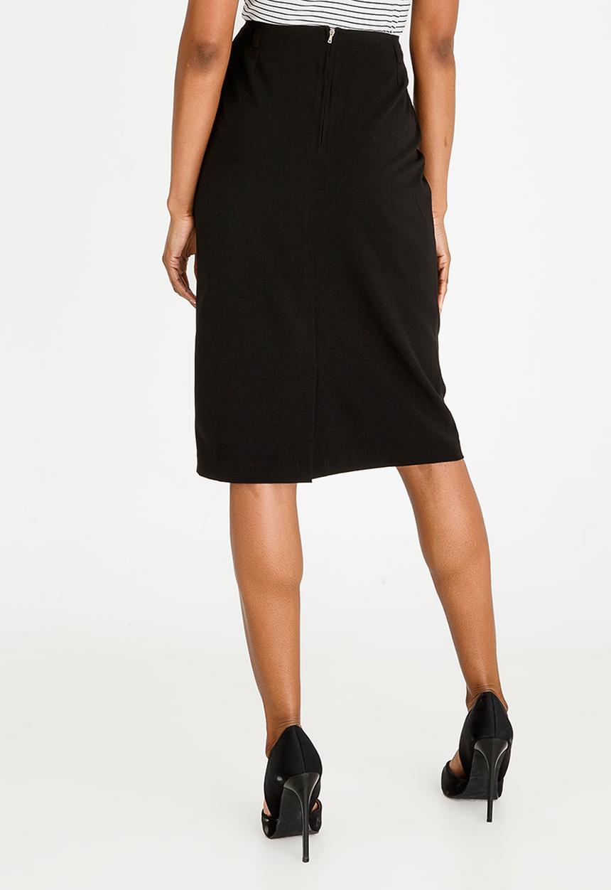 edit - Pencil skirt with back zip closure - black