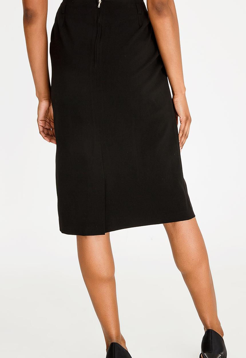 edit - Pencil skirt with back zip closure - black