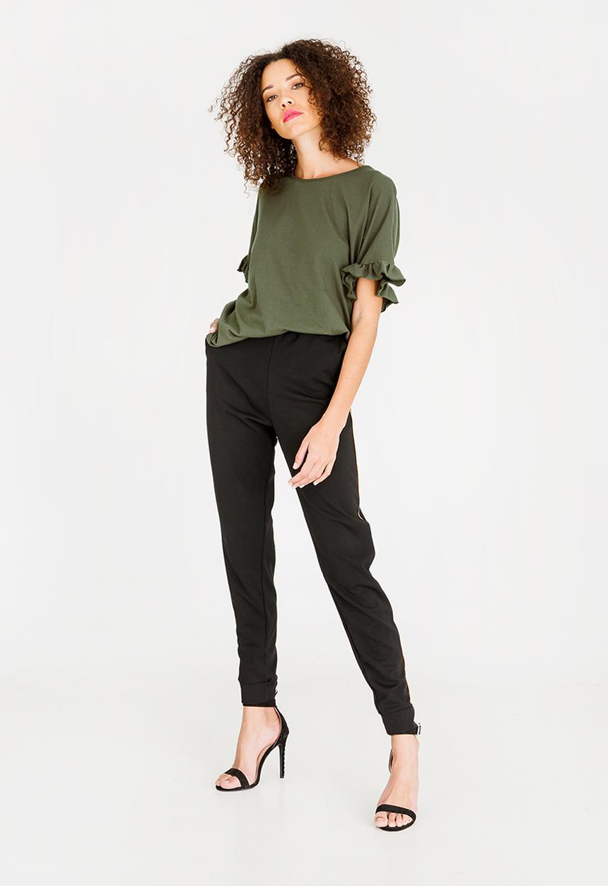c(inch) - Frill sleeve T-shirt - green