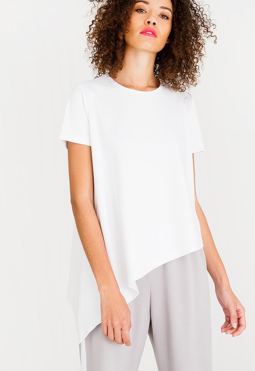 c(inch) - Asymmetrical T-Shirt Off White